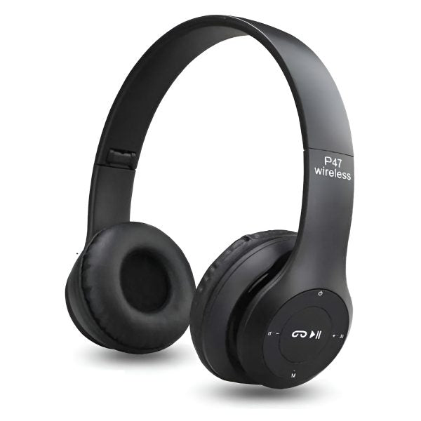 P47 Wireless Headphones - Ultra-Compact Bluetooth Headset for Gaming and Music