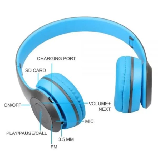 P47 Wireless Headphones - Ultra-Compact Bluetooth Headset for Gaming and Music