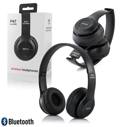 P47 Wireless Headphones - Ultra-Compact Bluetooth Headset for Gaming and Music